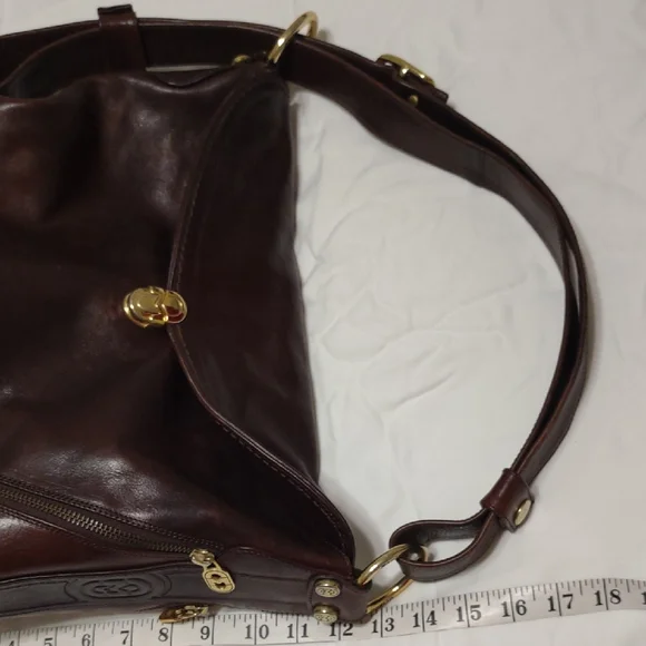 ORLANDO MURINO Brown Leather Handbag. Used And Shows Some Wear. See Pics - Picture 10 of 15